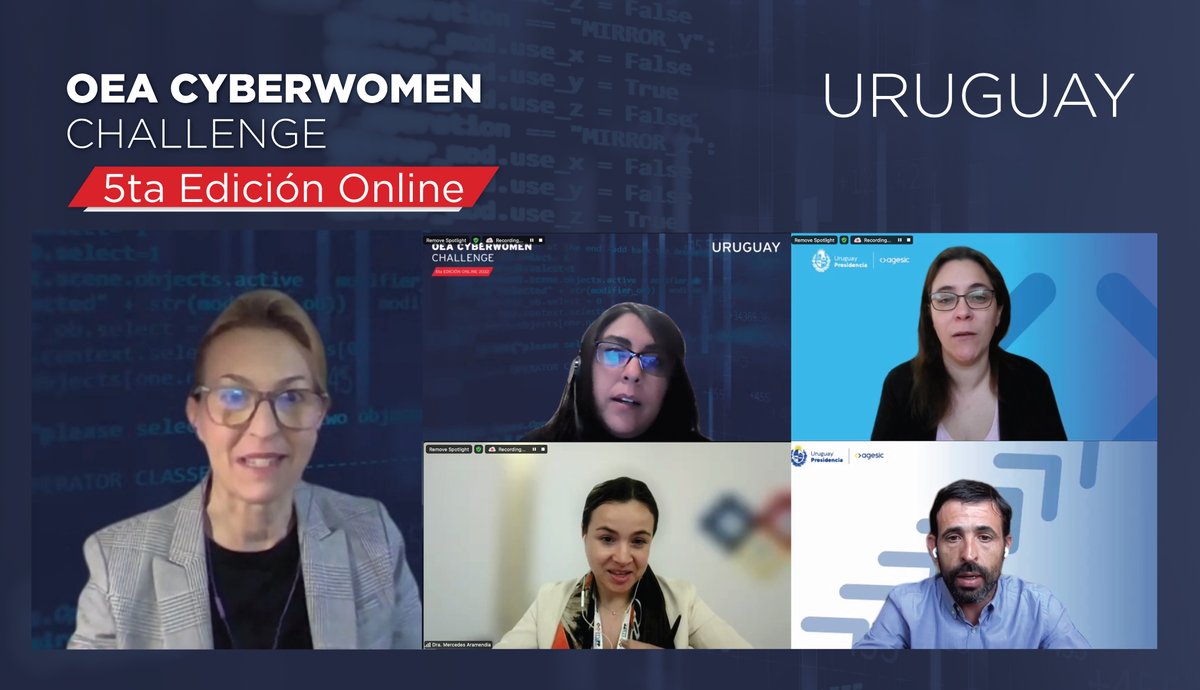 OEA_Cyber's tweet photo. Hoy celebramos la 5ª edición del #CyberwomenChallenge Uruguay 🇺🇾 con la participación de 30 mujeres quienes compitieron y demostraron sus habilidades en ciberseguridad.
¡Felicidades a las ganadoras!👏👏👏
🥇Equipo Cybermania
🥈Grupo 2
🥉Grupo 8 https://t.co/rEafdh9YtH