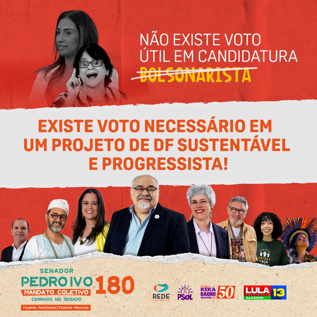 PedroIvoBatista's tweet photo. Não existe voto útil em bolsonarista!
Nem Flávia Arruda, nem Damares
Fortaleça candidatura progressista q defende o Cerrado e a pauta ambiental
Vote 1️⃣8️⃣0️⃣
Mandato Coletivo Cerrado no Senado
#VotePeloCerrado
#Eleicoes2022
#LulaNo1oturno
#luladay https://t.co/qJQTqiUlpa
