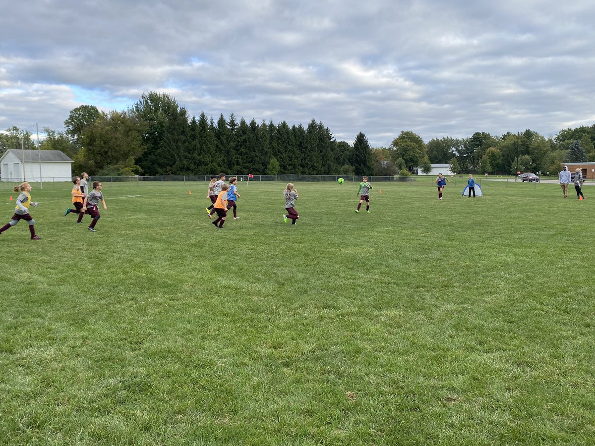 Great halftime show between the youth soccer teams and our “pop a shot” competition!