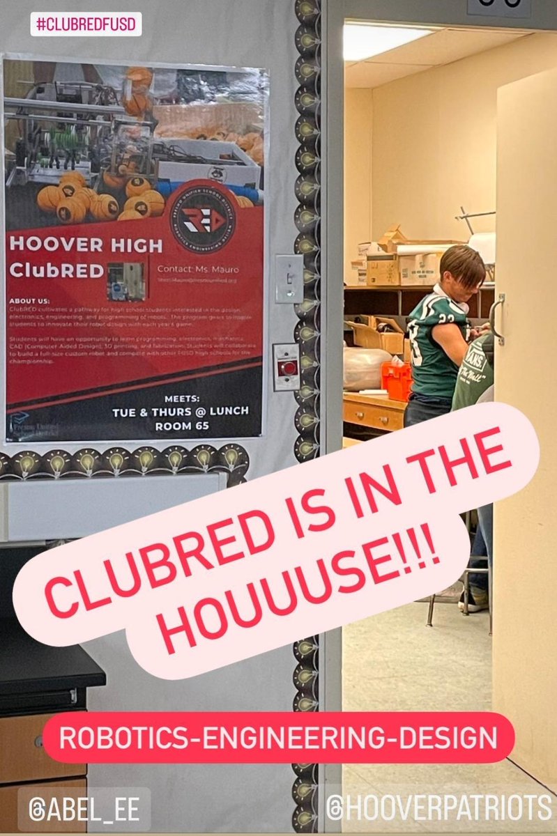 FUSDClubRED's tweet photo. The action at Hoover High School today!
#FUSDClubRED #RoboticsEngineeringDesign #HSRobotics https://t.co/xo9VApKuxG