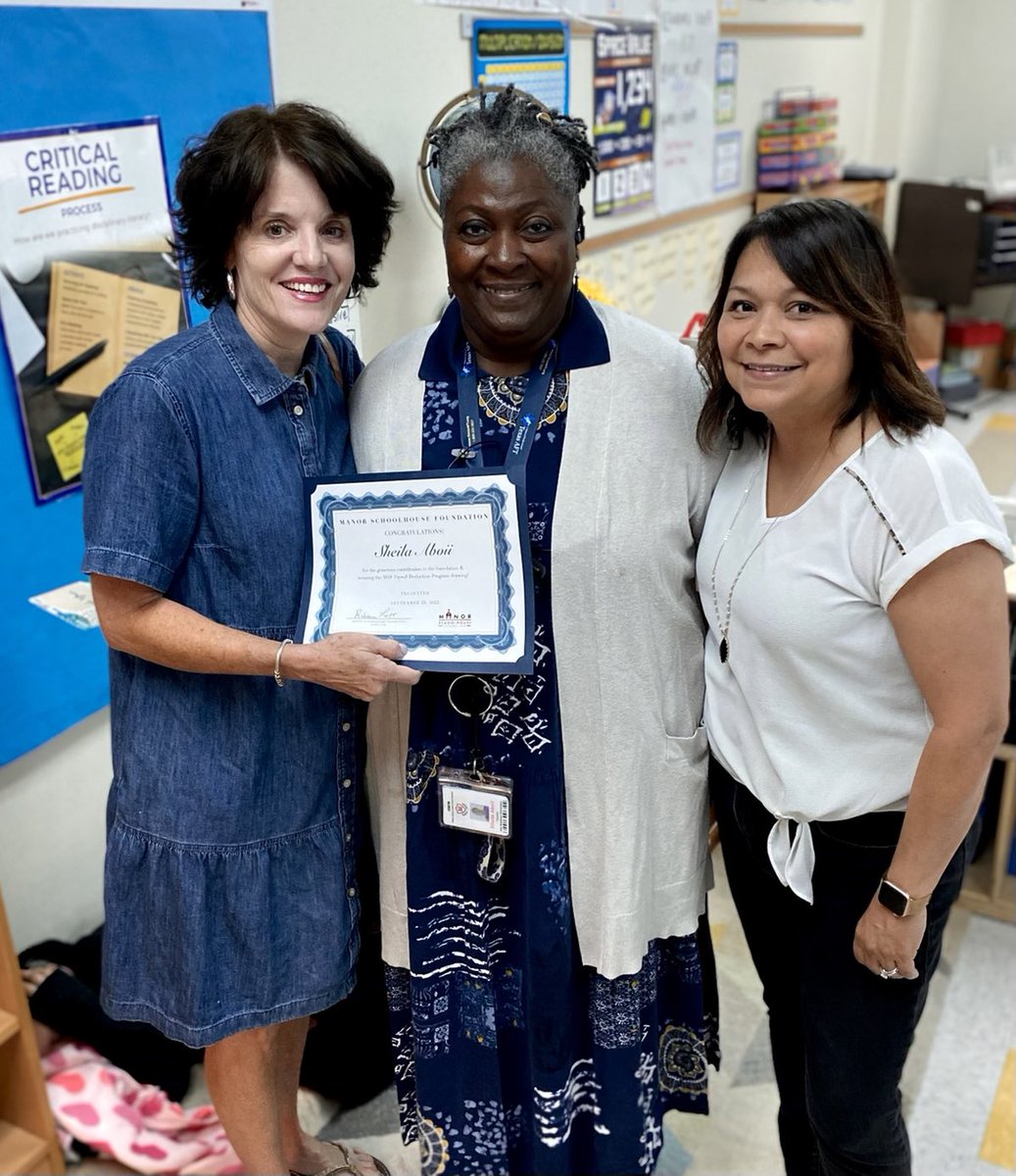 This morning, the foundation recognized ⁦⁦<a href="/deckermiddle/">Decker Middle School</a>⁩ as the campus that contributed the most to the Payroll Deduction Program. Way to go, Ravens!

And to ⁦<a href="/OMESOwls/">Oak Meadows ES</a>⁩ Functional Academics Teacher, Ms. Sheila Aboii, for being the generous winner of the drawing.
