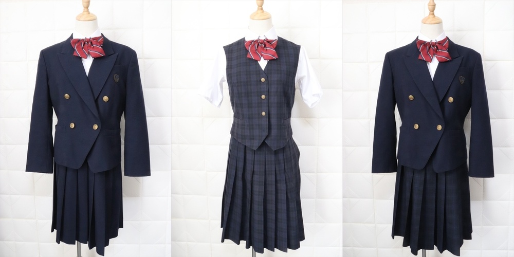 千葉県 県立 幕張総合高校 女子 制服 冬服上下 夏服上下セットが出品 