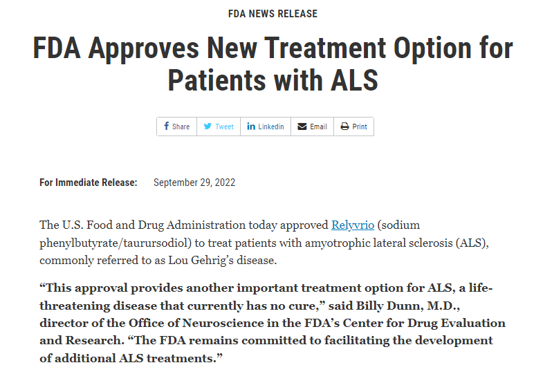 aVoice4ALS's tweet photo. Thank you to Dr Billy Dunn of @CDER for his leadership &amp; for committing to exercise the "broadest of regulatory flexibility" for diseases with critical unmet needs like #ALS.

https://t.co/budHnTxq1u

#Relyvrio #MND #clinicaltrials https://t.co/fwW3dHVMog