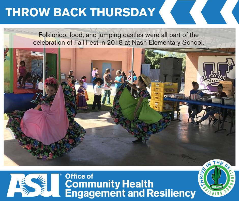 AsuOcher's tweet photo. #tbt To 2018 @ E.C. Nash Elementary School when the community came together to throw a fun event in celebration of the fall season. #ThrowbackThursday #thursday #asuocher #ThriveThrowback #pimacounty #arizona #tucson #neighborhood #Tucson #familyfun #children #thriveinthe05 #pima https://t.co/8GomACmj3e