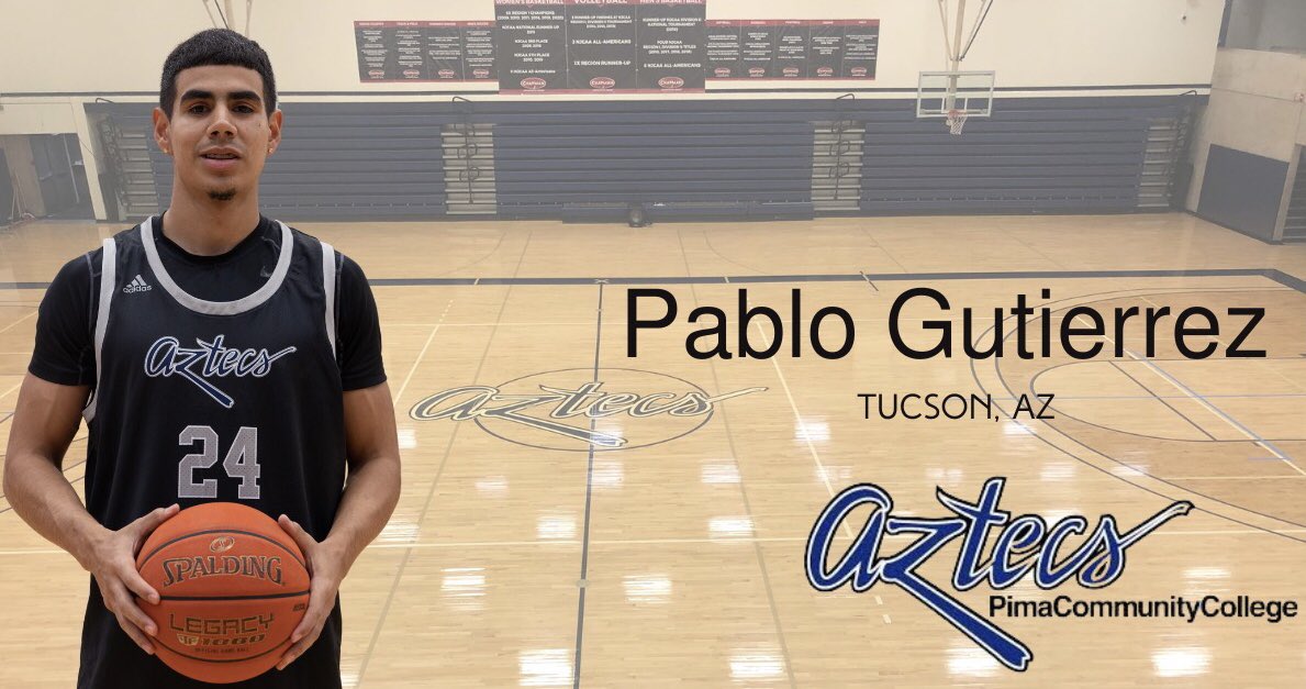 Pablo Gutierrez 6’5 sophomore guard. The Phoenix College transfer averaged 7pts and 4rebs his freshman year. Pablo can get the the rim at will and makes good decisions. He brings strength and experience to this young group.