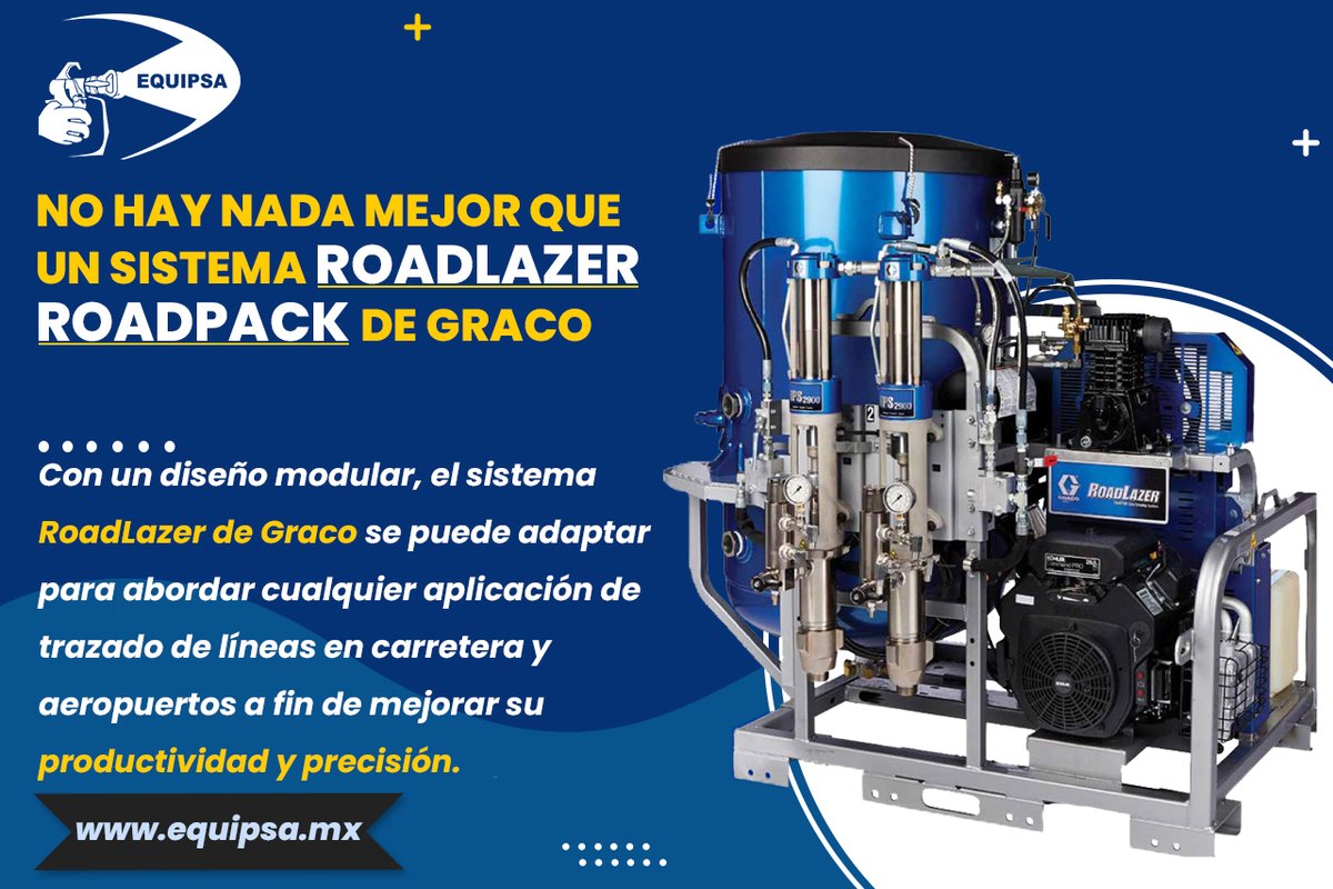 equipsamx's tweet photo. Lleva ya tu equipo ROADPACK
Mejora tu productividad y precisión con este sistema RoadLazer de Graco.
Se puede adaptar para cualquier aplicación de trazado de líneas en carreteras y aeropuertos. #Equipsa #gracocontractorclub #aeropuertos 

Contáctanos --> https://t.co/9WpG1QvMZk https://t.co/6Jy4ljEWxK