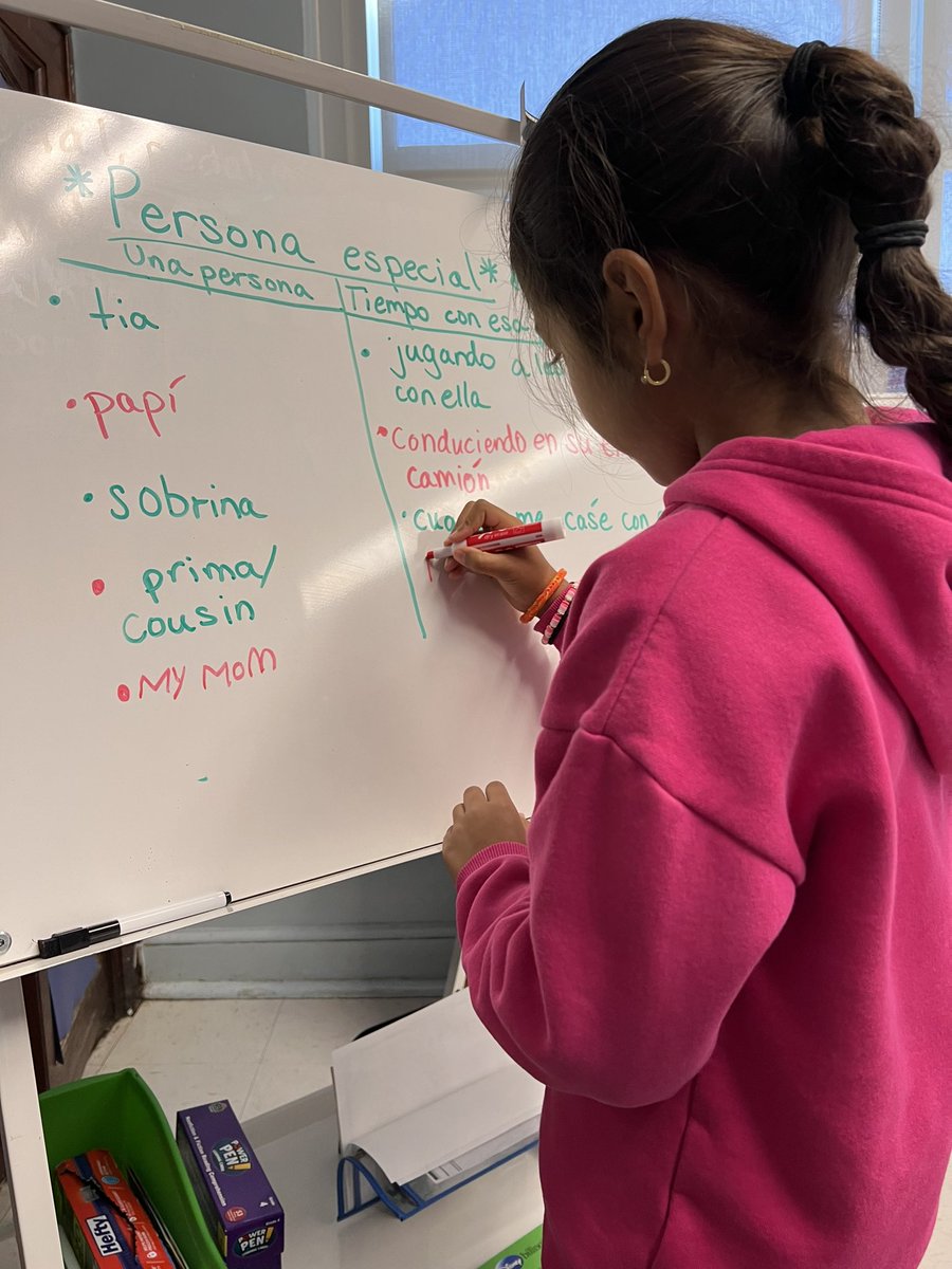 MrsEholtkamp's tweet photo. Our @WH_ENL @WHGWashington newcomers continue to amaze Mrs. Sheehy & I! Writing ✍️ workshop - special time with a special person! Writing in their first language or English and showing understanding and success! #letthemwrite #somuchtoshare @WhufsdRams @randibeth23 https://t.co/p4oXwJmZDS