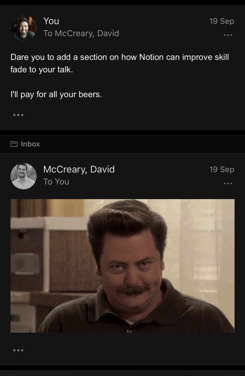 Binula W (@binulaw) on Twitter photo Lost a dare yesterday. Glad the conference drinks were already paid for 😬 - <a href="/dmccreary85/">Dave McCreary</a> <a href="/NotionHQ/">Notion</a> <a href="/developingem/">Developing EM</a> #DevEM2022 Lost a dare yesterday. Glad the conference drinks were already paid for 😬 - <a href="/dmccreary85/">Dave McCreary</a> <a href="/NotionHQ/">Notion</a> <a href="/developingem/">Developing EM</a> #DevEM2022