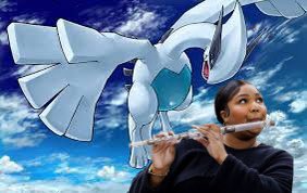 AshGamine's tweet photo. I can’t believe it! Lizzo healed Lugia with the crystal flute 😍 https://t.co/8sq8EcF4YB