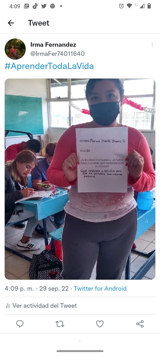 EducacionA042's tweet photo. En la Zona A042, el objetivo es; no dejar de estudiar.
#AprenderTodaLaVida 
#LaEscuelaCuentaContigo
@geramonro05 
@TinocoGRogelio 
@AnastasiaVega21 https://t.co/0UxyBq4kap