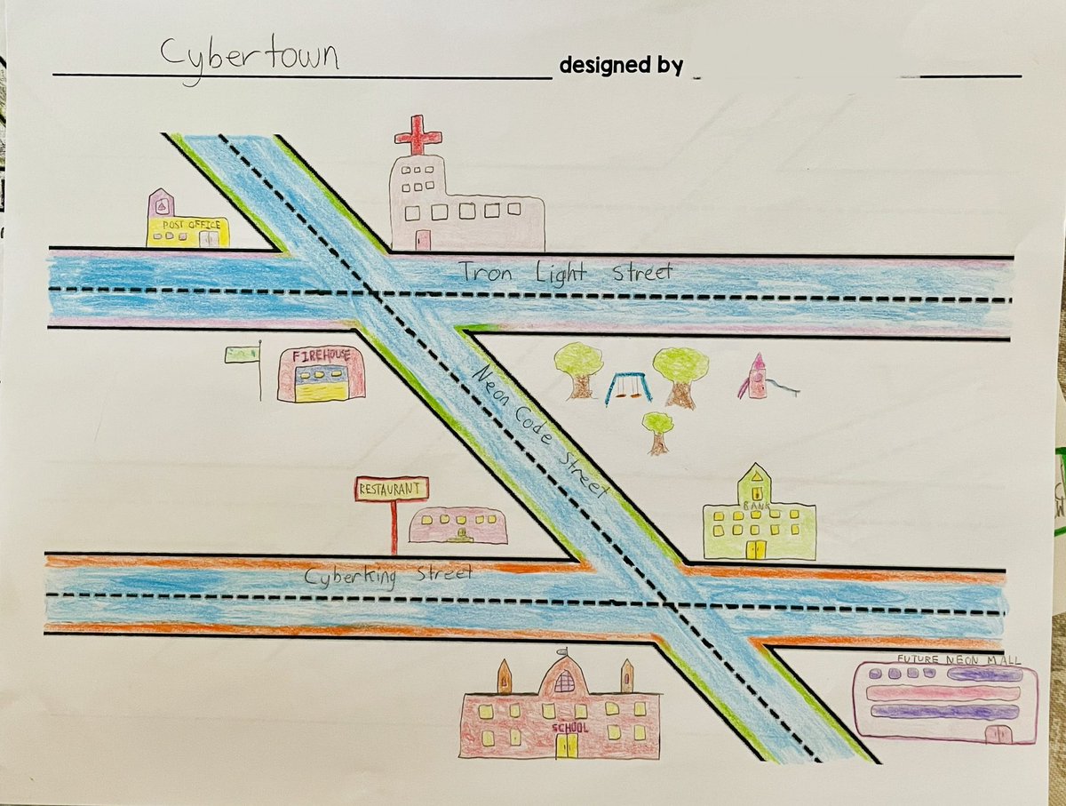 Ss demonstrate their knowledge of parallel lines, transversals, and angles by designing cities! #ewlearns