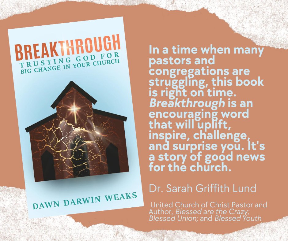 From this courageous advocate, author, and pastor, this endorsement means so much. Thank you <a href="/revlund/">Sarah Griffith Lund</a>.  You can learn more about Breakthrough at dawn.weaks.org