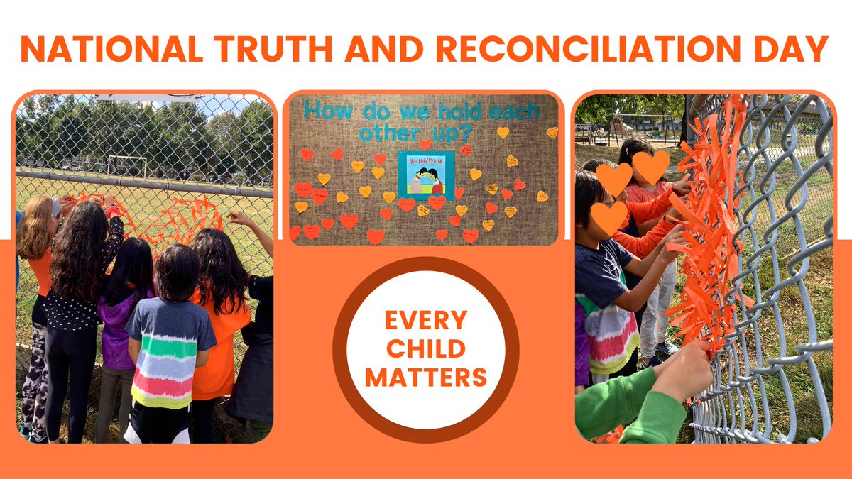TalmeyLLC's tweet photo. Talmey students went on a Story Walk, reflected on how we can "hold each other up" and support our communities (we love your book! @ltldrum), and tied orange ribbons🧡as part of our recognition of this year's
#NationalDayForTruthAndReconciliation. #rtla38 https://t.co/TTJo28TMi3