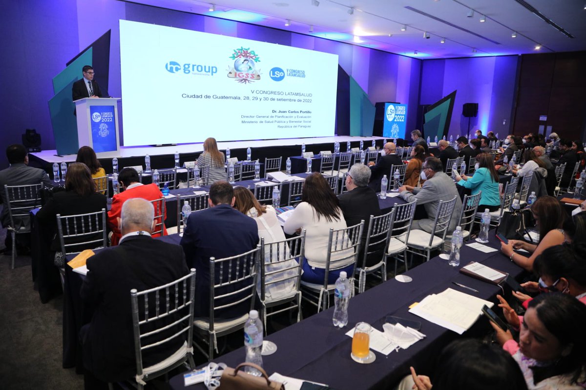IGSS_gt's tweet photo. 🇵🇾 El Dr. Juan Carlos Portilo, director general de Planificación del Ministerio de Salud de #Paraguay, aborda el tema de los objetivos estratégicos institucionales y la implementación infraestructura sanitaria. #IGSS #HCGroup #UnIGSSMásCercaDeTi #LatamSalud2022 #LATAM https://t.co/IeVU3WZosD