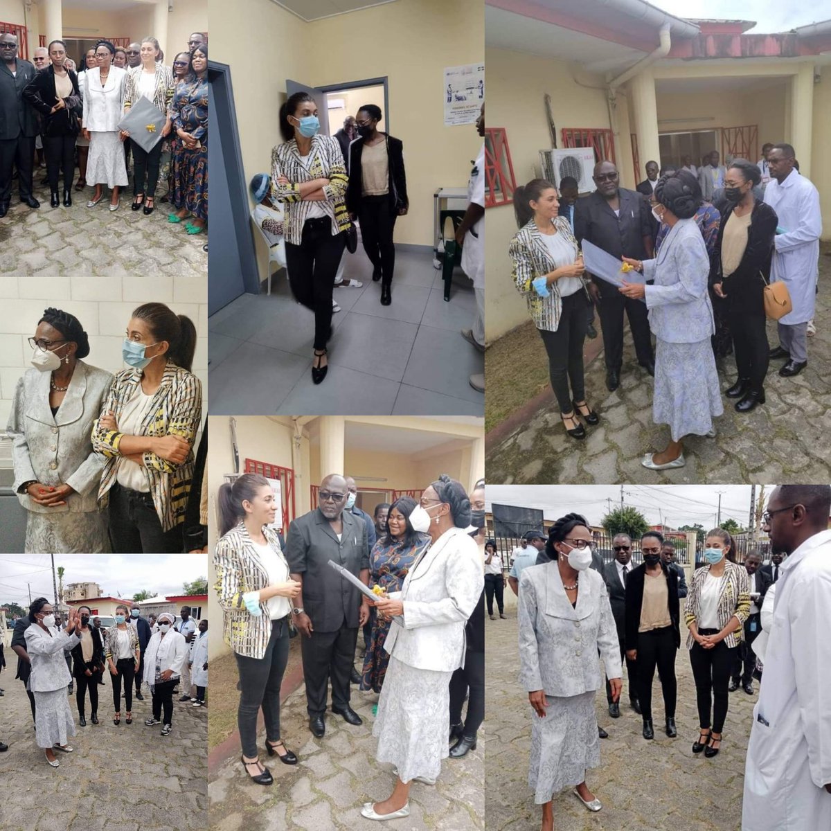 MairieLbv's tweet photo. Le Maire de la Commune de #Libreville @ChristineMbaN  a entrepris une visite des centres de Santé municipaux de #Mindoube 1 et #Ambowe avec les représentants de l'@AIMFrancophones ce matin.

#santé #Libreville https://t.co/R2W0ITvuhi