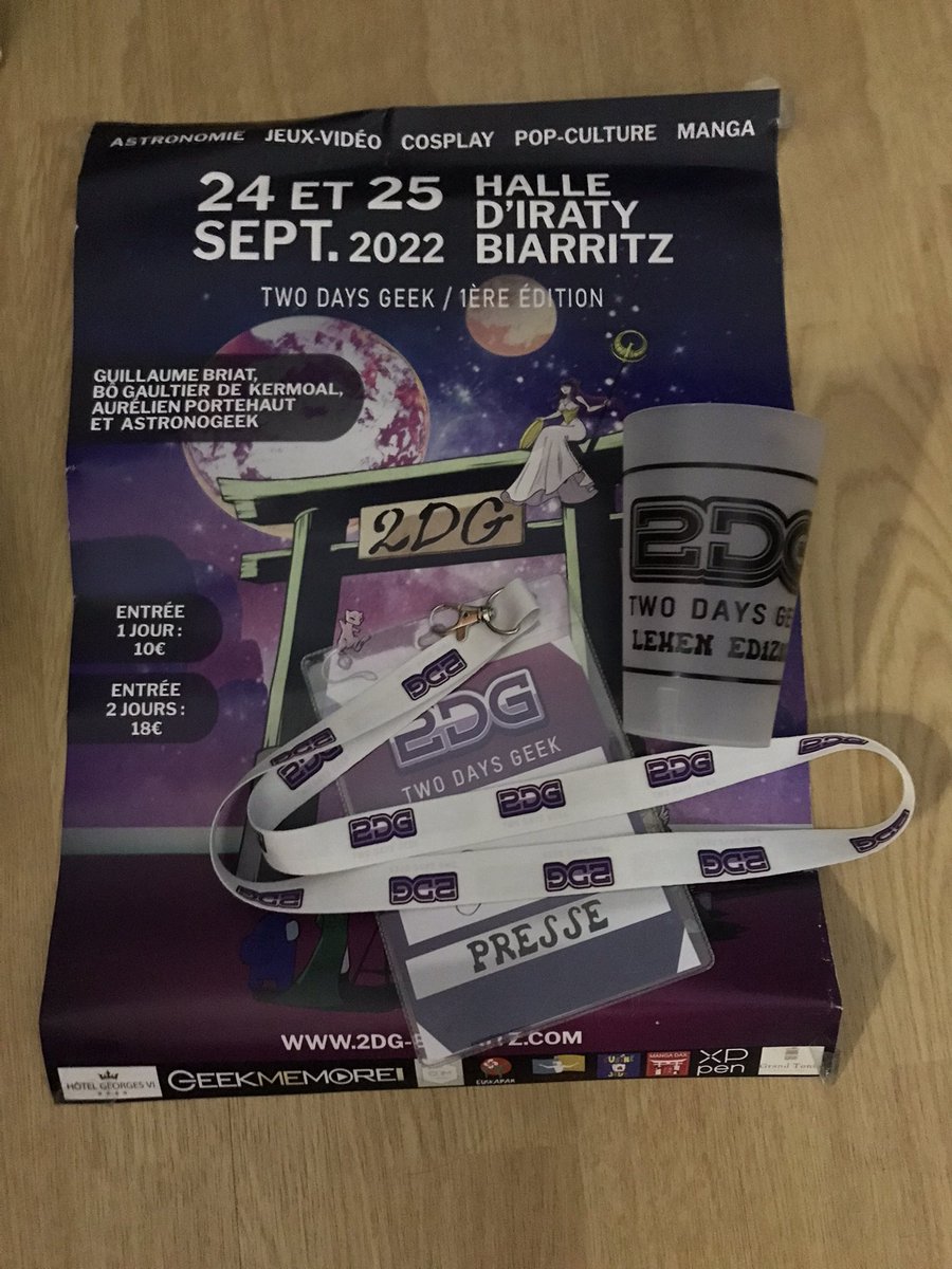 MorgameOver's tweet photo. Merci à @2DaysGeek de m’avoir permis de couvrir leur convention en direct sur ma chaîne Twitch et surtout d’avoir passé un week-end super sympa ❤️ Croisons les doigts pour une seconde édition en 2023 🤞
#twitch #geek #convention #2dg #2daysgeek2da #biarritz #goodies #paysbasque https://t.co/KIwEUwdwR7