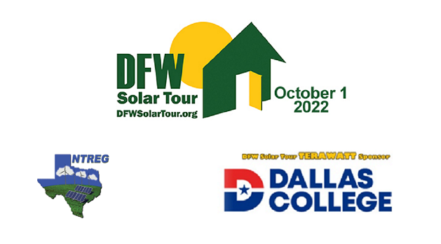 NTxREG's tweet photo. The North Texas Renewable Energy Group is pleased to announce the 13th Annual DFW Solar Tour!

Free, one-day event taking place this year on Saturday, October 1, 2022, from 9 am to 6 pm at six homes across the metroplex from Dallas to Frisco.

- Website: https://t.co/0Q25lwP8Ml https://t.co/OXQHjHzPrG