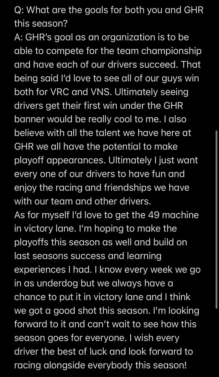 The newest team in the VRC (<a href="/Team_GHR/">GHR</a> ) is run by the series’ veteran drivers ( <a href="/Glxin_803/">Gavin</a> ).

Gavin Hudspith talks about why team ownership means so much to him, and how he approaches the new challenge.

#OMAMediaDays