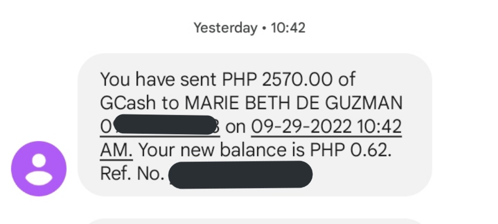jslsprogram's tweet image. — #jslsprogramproofs

hi! ito yung expenses natin kahapon. pinacash out ko yung lahat ng laman sa gcash. 2570 php ang cash out and naging 2530 php na lang dahil sa fee.