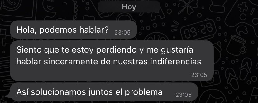 Creo que esto es un +1000 por parte de una persona madura