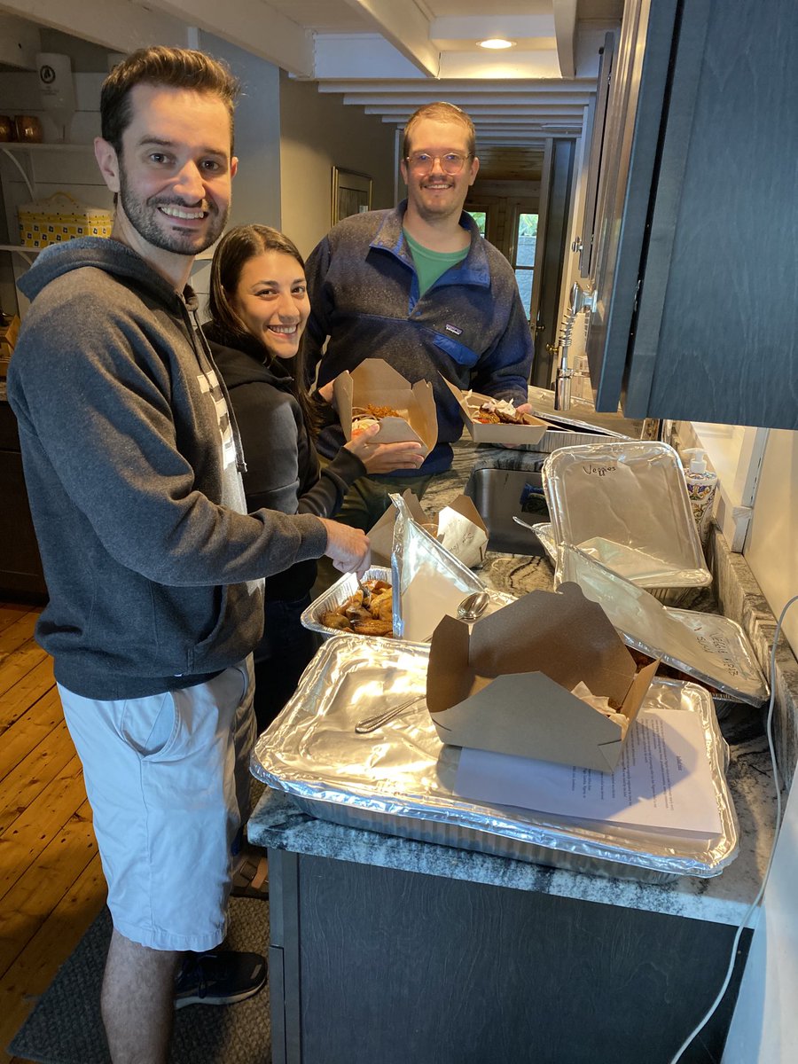 The night float crew showed up for the residents wellness retreat today. Trying out Nigerian jollof rice, fried plantains and suya. #amazingexperience