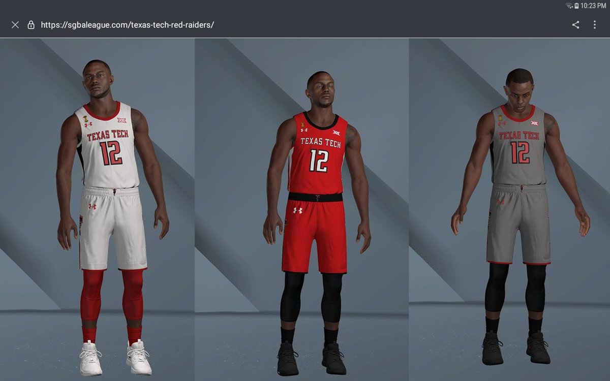 LordChumba's tweet photo. Your 1st look at next seasons gear for the Texas Tech Red Raiders (jersey shorts and shoes) red white and grey yes grey we also have black too but we stick with grey cuz thats our good luck charm https://t.co/35F0zRKqrt