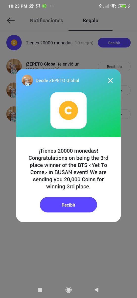 StefannyMore18's tweet photo. Acaba de llegarme esto. Soy tercer Lugar!! Alguien consiguó el primer premio? 
#YetToCome #FromZEPETOToBusan https://t.co/ZO8YYn1XNF