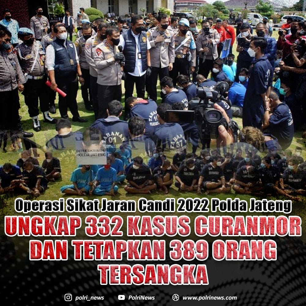 Polri ungkap 332 kasus curanmor dan tetapkan 389 orang tersangka
#KomitmenTuntas
Tegas Ungkap Kasus
