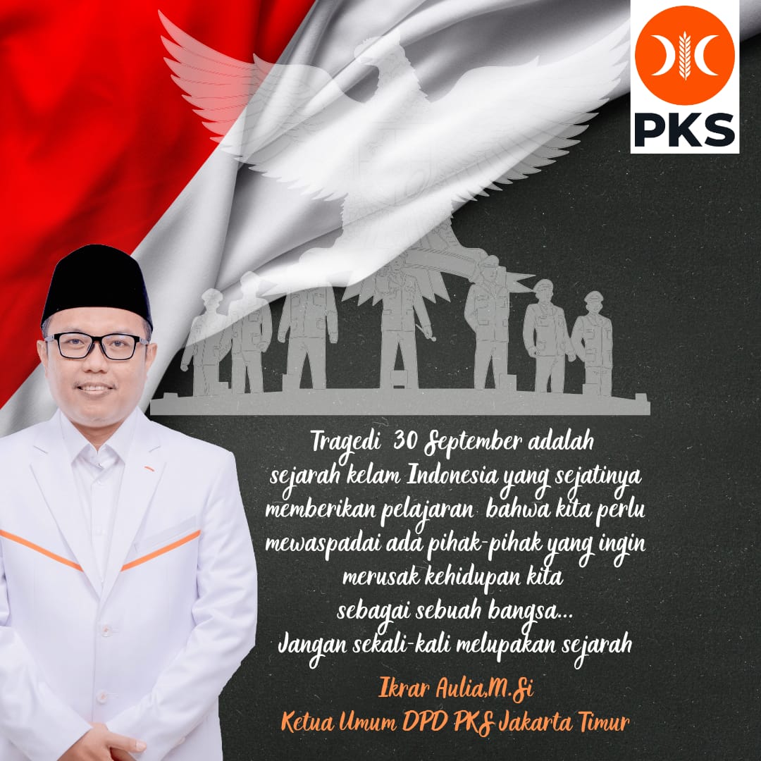 PKS_Jaktim's tweet photo. Jangan Sekali kali melupakan sejarah !!!
#g30spki
#gestapu
#jangansekalikalimelupakansejarah
#PKSJaktim https://t.co/qldGg2X12A