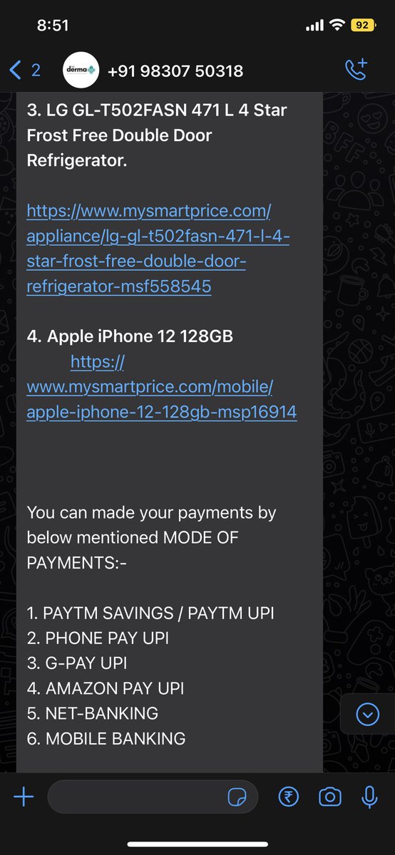 itzzpratik's tweet photo. Derma Co. My personal details (my phone no.,email id,shipping address,product purchase details)has been leaked after ordering from your website.Person calling to do fraud with the order details.
Got call from +91 744-9704940 @mamaearthindia @thedermaco @VarunAlagh @GhazalAlagh https://t.co/ig3TBaAfu5