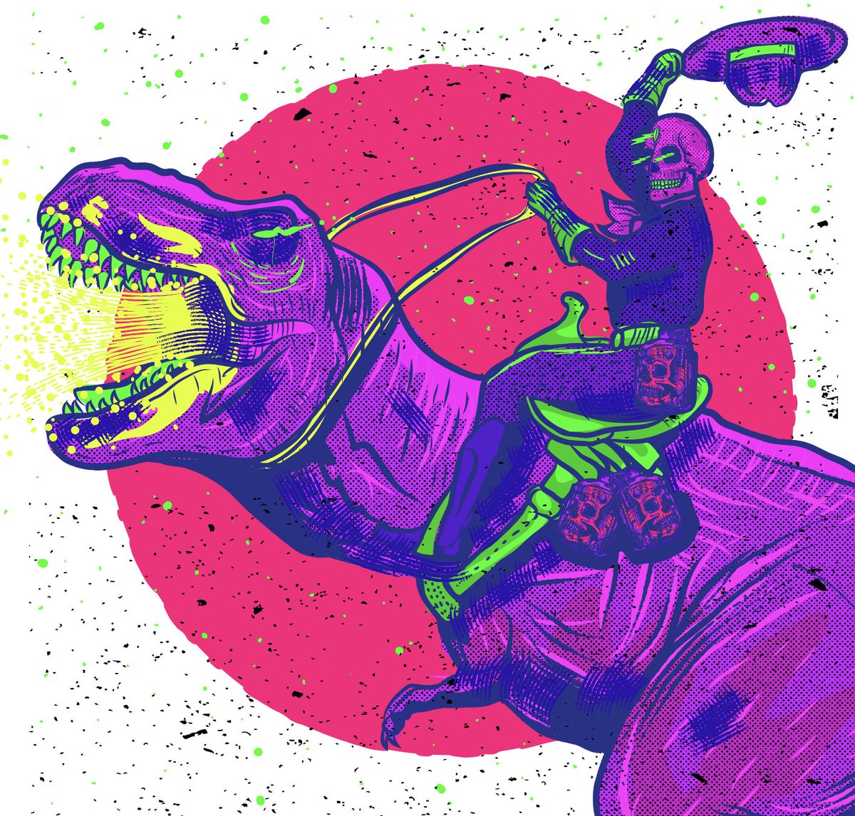 The Skulloids, riding dinosaurs on another planet.

#nft #nfts #nftart #nftartist #nftshill #nftcommunity #polygon #polygonnft #polygonnetwork #matic #polygonmatic