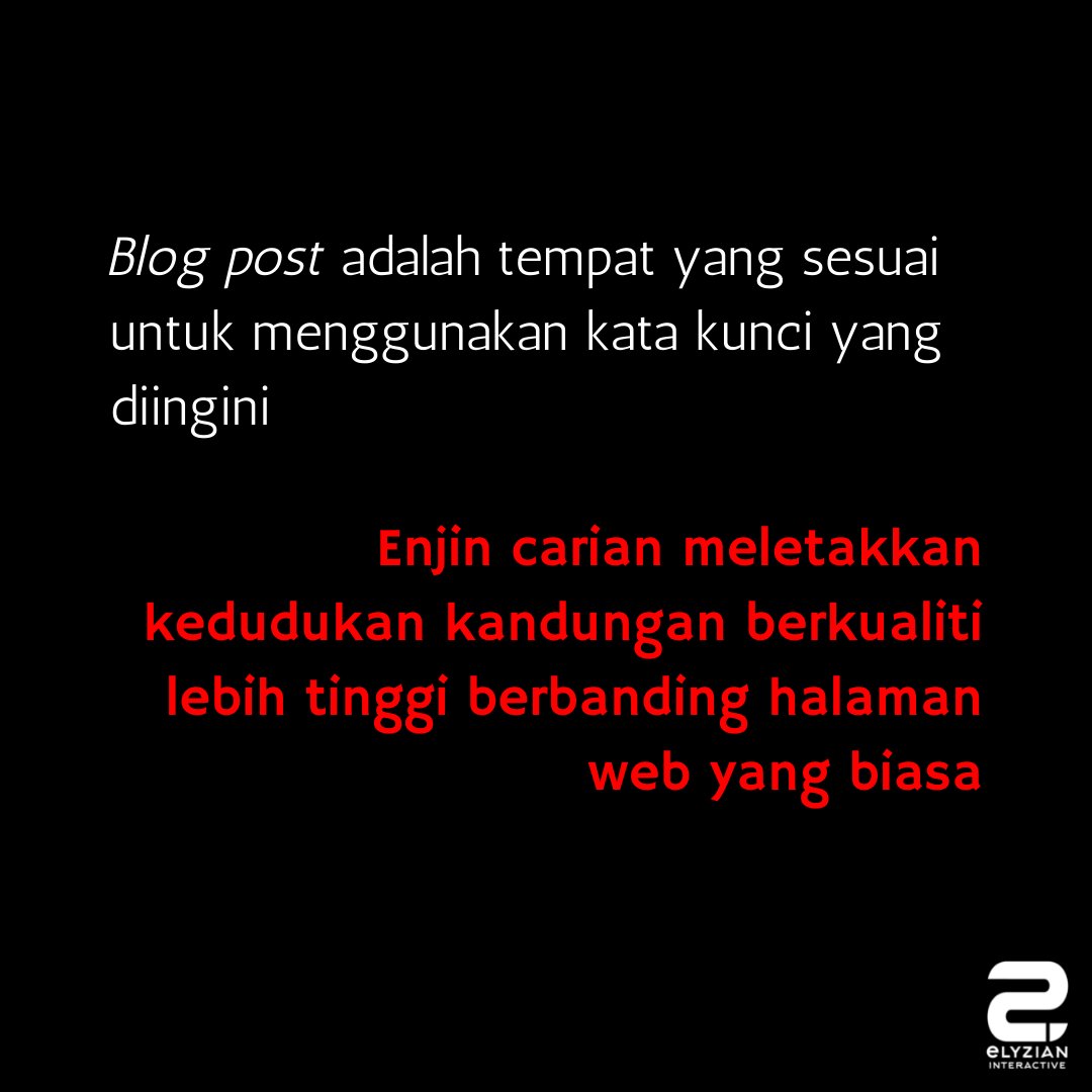 _elyzian's tweet photo. Asas SEO - Blog Tentangnya.

Like, share dan tag rakan anda jika post ini bermanfaat. https://t.co/iJ0FWVMOWx