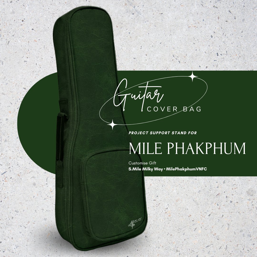 MilephakphumVN's tweet photo. [Preview] GIFT FOR MILE PHAKPHUM 💚 PJSP WT VN 
"Love Mile to the Moon and back"
- Guitar cover bag • Customise &amp; handmade for MP 15.15 -
✅ Full Emerald leather 
✅ Stamping the symbol "MP 15.15"
📍More info: https://t.co/Rsmc7QuRee
@milephakphum 
#MilePhakphum 
#GreenyRose https://t.co/K9tpF5p9PT