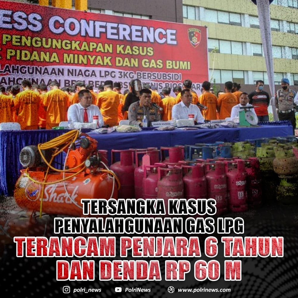 Wahh Mantep Polri Ungkap Kasus Penyalahgunaan Gas LPG Bersubsidi. Polda Riau berhasil mengungkap kasus penyalahgunaan gas LPG bersubsidi dan menangkap 5 tersangka  #KomitmenTuntas Tegas Ungkap Kasus