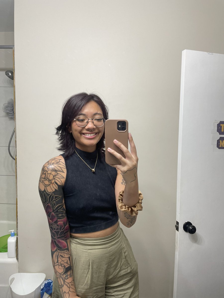 teacayan's tweet photo. U rlly wanna fuck w me? U see how tough this sleeve looks? Jk the second photo is how I am in real life lmao (sleeve progress update :P) https://t.co/zVX2v9mQhi