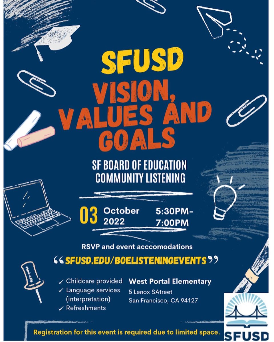 mattalexandersf's tweet image. We had a great community listening session today at Everett MS! The SFUSD Board of Ed needs your feedback too! Please  join us next week on Mon, Tues, or Thurs—flyers attached
