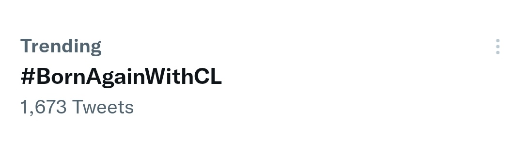 CLxchaerinlee's tweet photo. Oww mother still trending #BornAgainWithCL https://t.co/8m9TsoFjtL