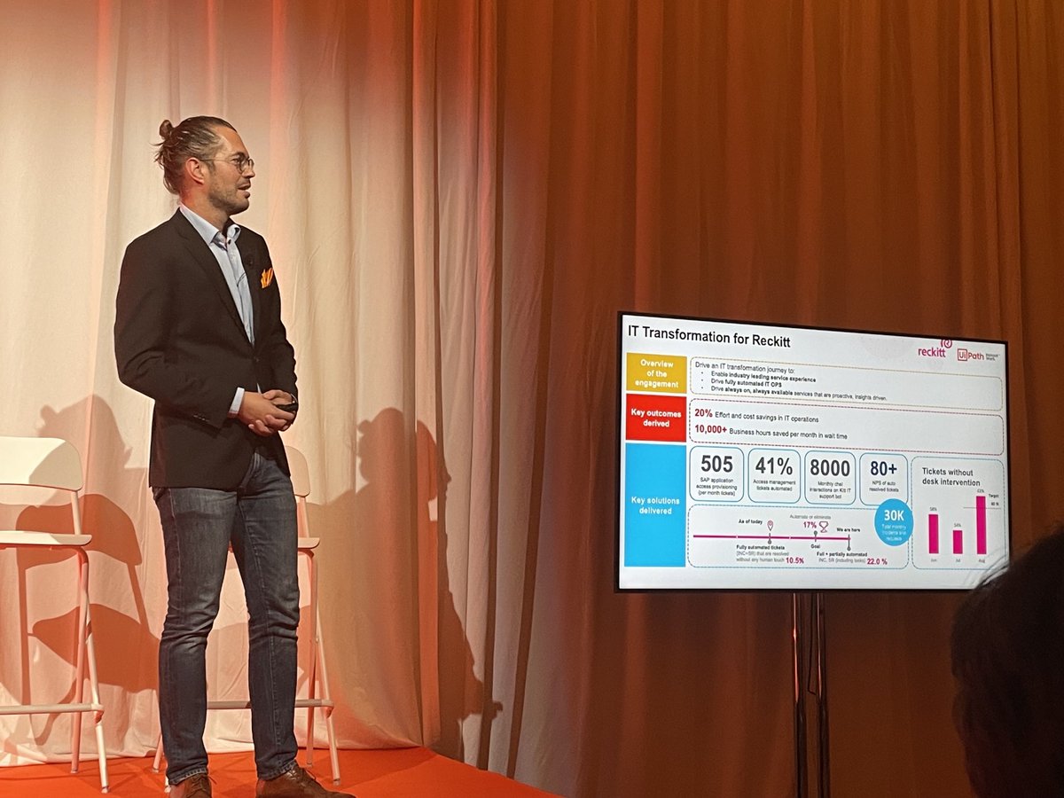 ⁦<a href="/PeterVilleroy/">Peter</a>⁩ Our most valuable asset is time. ⁦<a href="/ThisIsReckitt/">Reckitt</a>⁩ is using #automation to drive efficiency and give employees back in their day. #UiPathForward