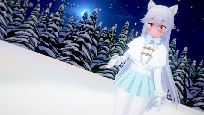 胸を現すホッキョクギツネちゃん❄🦊 
