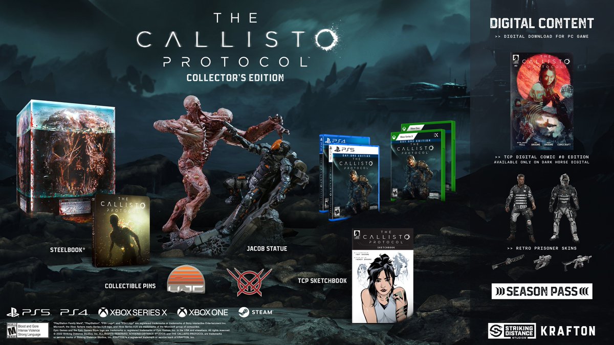 CallistoGameDE's tweet photo. Ab sofort kann die Sammleredition von The Callisto Protocol für eine begrenzte Zeit weltweit vorbestellt werden. https://t.co/da8hesgUA8 https://t.co/yUM0b80og1