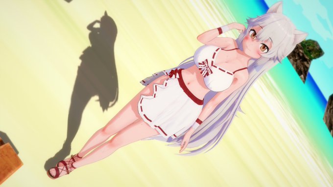 海辺にホッキョクギツネちゃんと遊びに行った (1/2) 