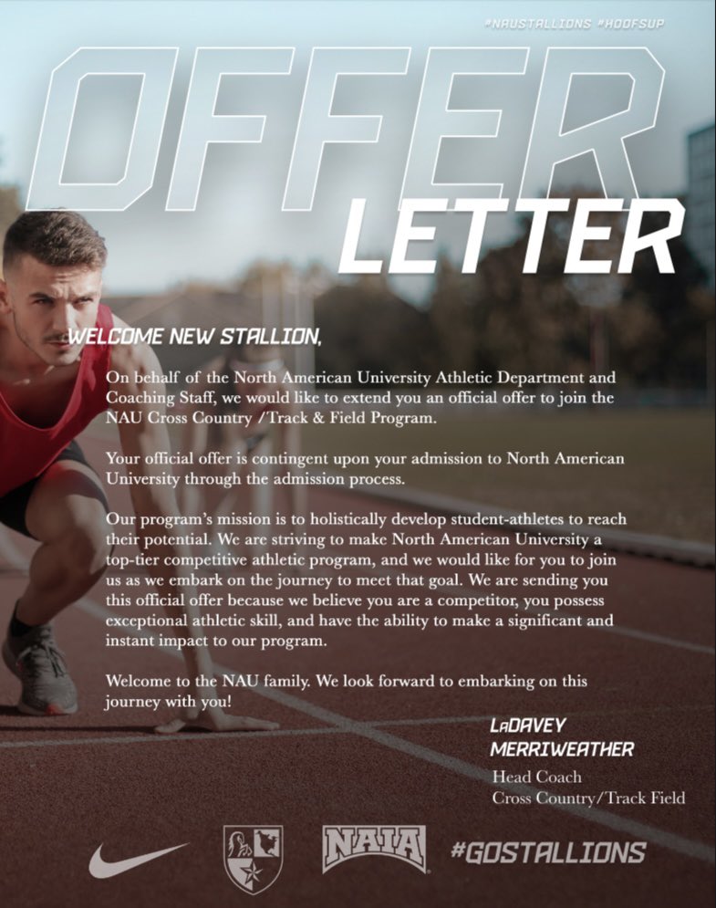 After a great talk with coach <a href="/ladaveymerriwe1/">Coach Merriweather</a> I am blessed to receive my second offer from North American university <a href="/FortTrack/">Fort Track & Field</a> #AGTG