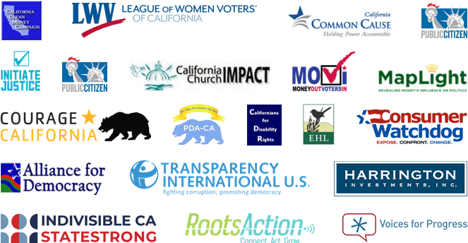 CACleanMoney's tweet photo. A broad coalition of public interest organizations is asking @CAgovernor @GavinNewsom to sign #SB1360 #DisclosureClarityAct by @SenatorUmberg &amp; @BenAllenCA to strengthen the #DISCLOSEAct by making it easier to see top funders of TV &amp; online ads. Please sign it, Governor Newsom! https://t.co/qOh1nCWCJw