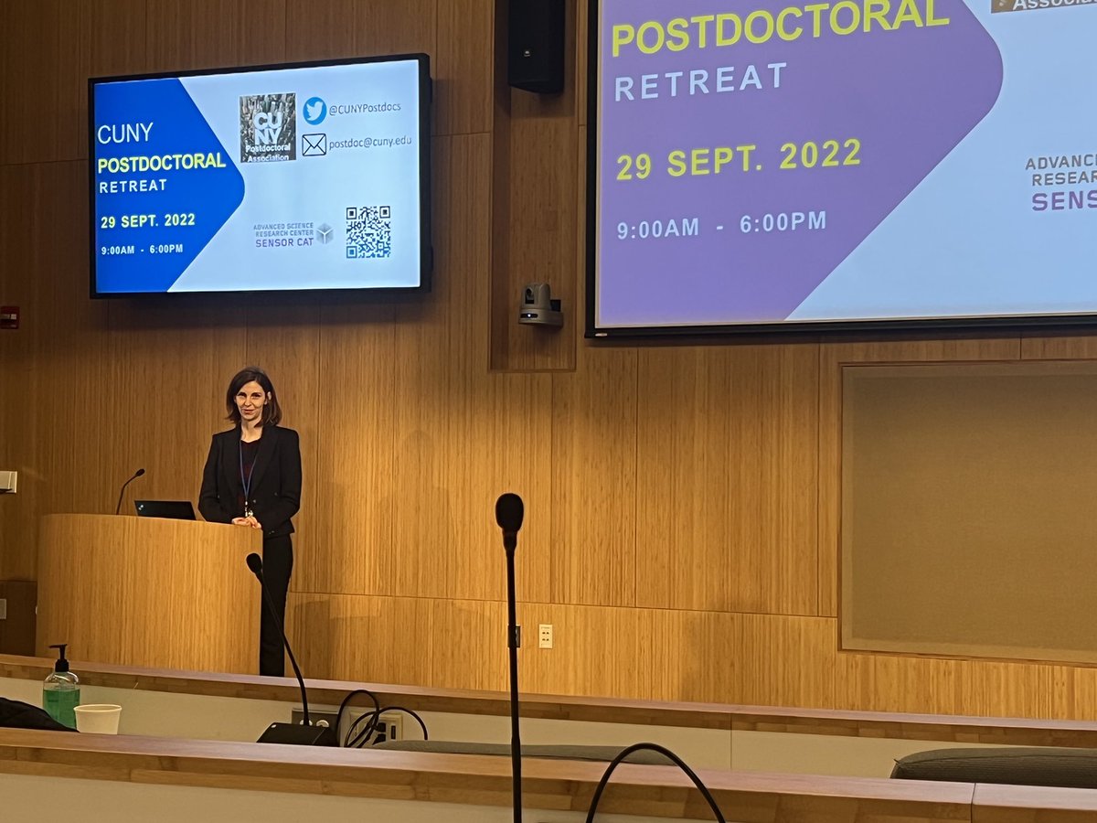 MirunaGTegla's tweet image. It was a true honor to organize the #CUNYPostdocRetreat. We had a full day of outstanding postdoc talks, an enlightening career panel with @NYCuratrix @DikiyChelovek @susjessschof, an info session with Drs. Furlong and Wesson, and a beyond-inspiring keynote address @drcarolmason