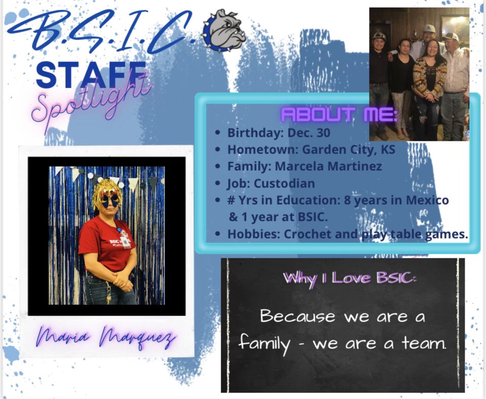 BSIC_BULLDOGS's tweet photo. Our Staff Spotlights this week are Ashley Ortiz and Maria Marquez! https://t.co/uxVQVL9yDM