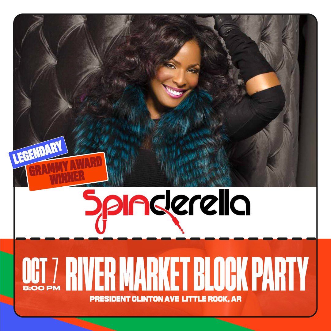 mylitfest's tweet photo. The legendary Grammy award winning Spinderella will be DJing the LITfest Rivermarket Block Party on October 7th at 8pm. So don't meet us there, beat us there and bring a friend! https://t.co/nNgV07id01