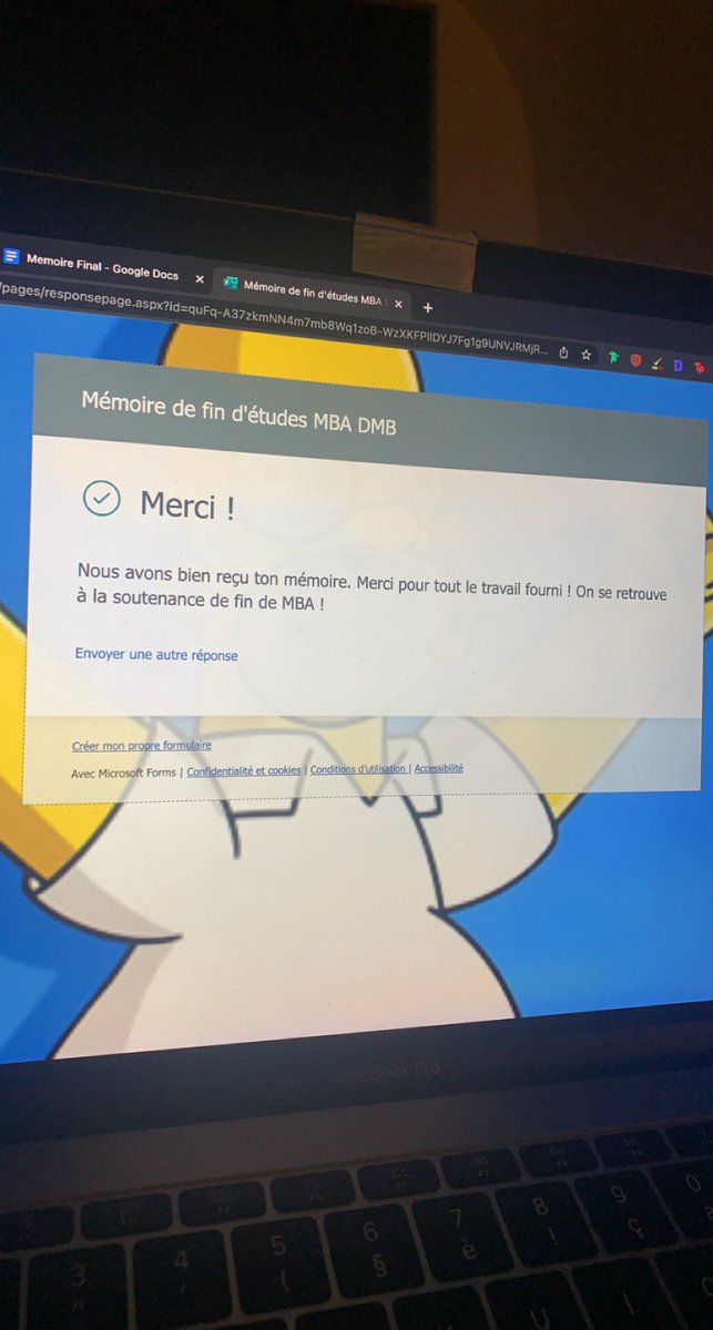 Ça fait des mois qu’il me fait suer celui-là mais en vrai je suis plutôt fière 🦾 
#MBADMB #Memoire