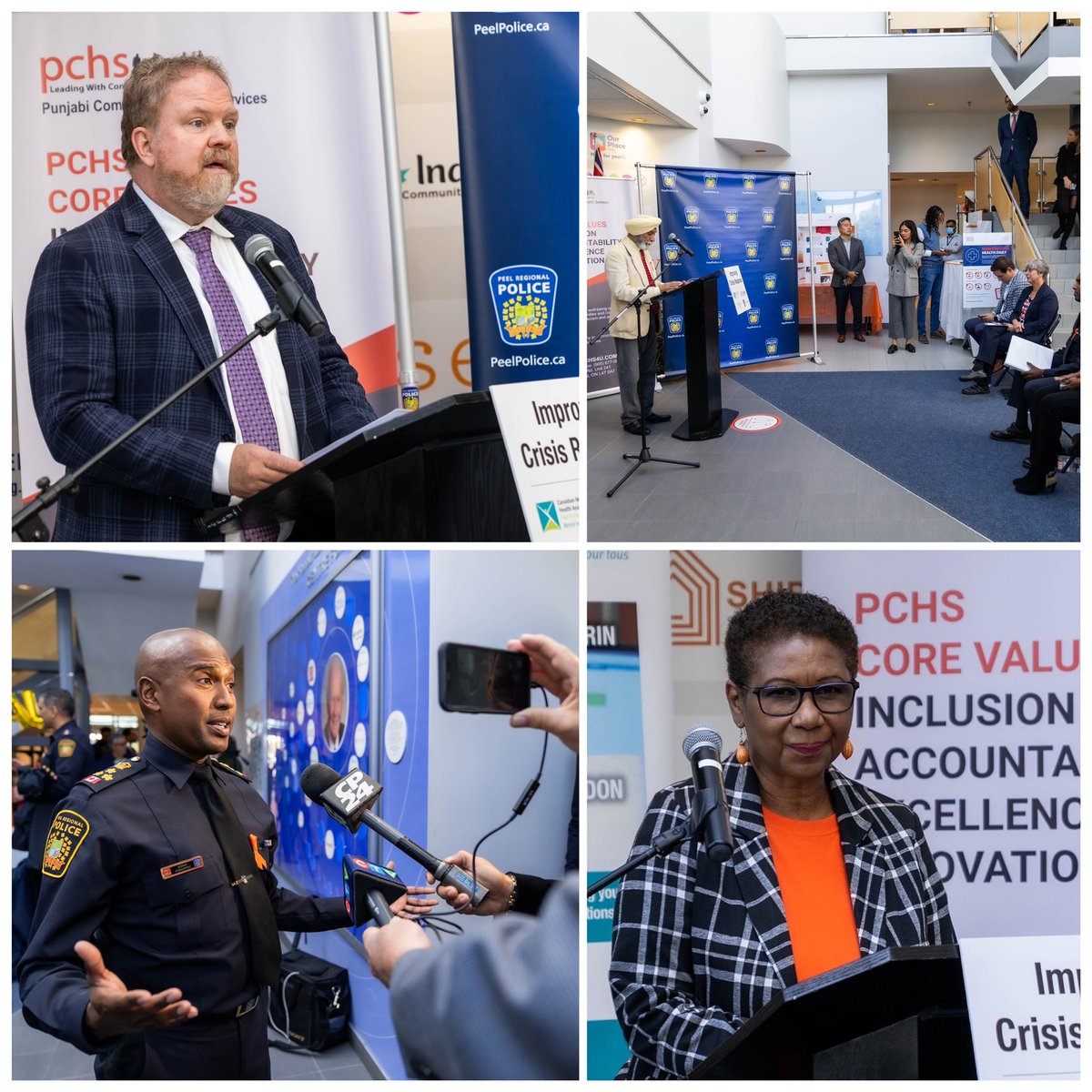 ChiefNish's tweet photo. Many callers to @peelpolice do not require officers but they DO need help. @Peelpolice is the 1st Service in #Ontario to have crisis professionals answering those calls AND dispatching crisis workers only. Right people/right time @CMHAPeelDuff  @ONsafety @RootsCSPeel @PCHS4U https://t.co/zQsl1r3UNA