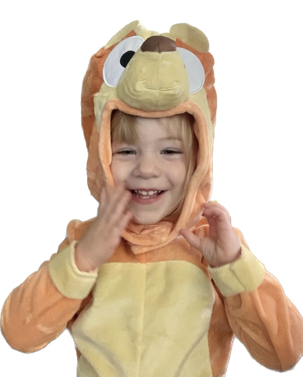 Sometimes you just have to post a picture of your cute kid 🤷‍♀️ Cover ideas, <a href="/SpiritHalloween/">Spirit Halloween</a>? #Bluey #TrickorTreat