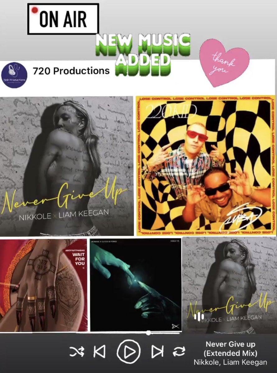 New Playlist adds coming in for my new single with <a href="/DJLiamKeegan/">Liam Keegan</a> “Never Give Up”🎶 Avail on all digital platforms! Check it Out!

music.apple.com/us/album/never…